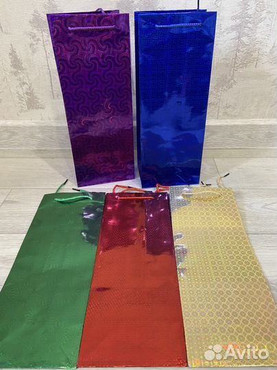 Пакет подарочный под бутылку