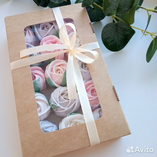 Подарок Цветы из зефира