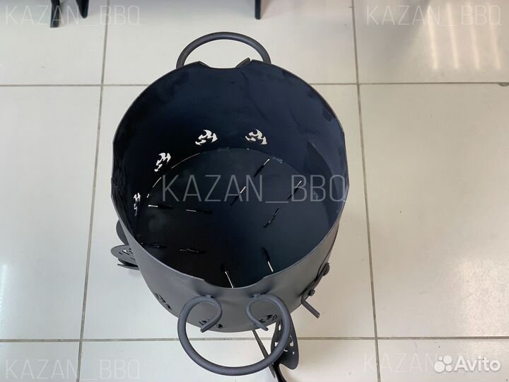 Печь с дверкой для казана