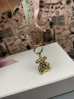 Кулон с цепочкой и мишкой vermeil hold tous Холд Т
