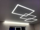 Натяжные потолки световые линии парящие подсветки