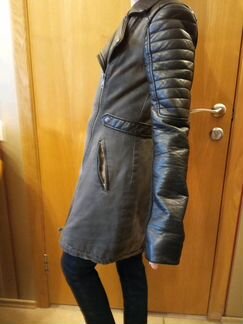 Куртка Wearhouse с кожаными рукавами