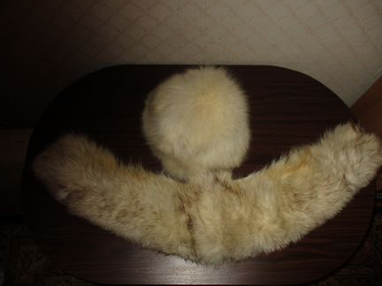 Шапка и воротник из песца