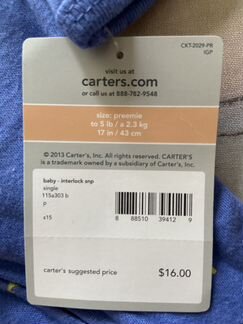 Комбинезон/боди Carter’s
