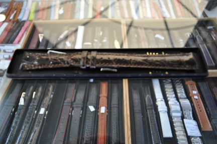 Коричневый крокодиловый ремешок 20 мм