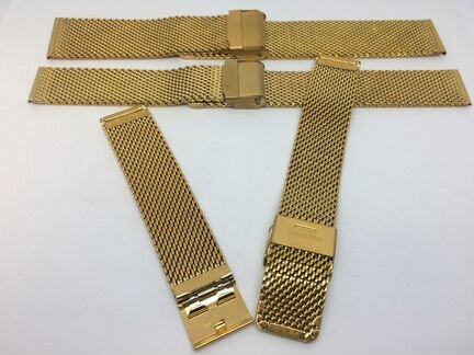 Браслет для часов Inox Plus mesh m403, золото