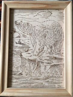 Картины выжиганием по дереву, надписи