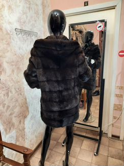Норковая Шуба 48-50,Новая,Махагон,длиная 90см