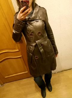 Кожаное пальто