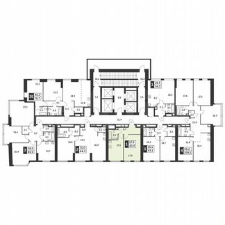 1-к квартира, 42 м², 36/47 эт.