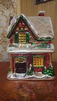 Домик стеклянный новогодний