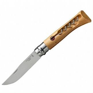 Нож Opinel N10, нержавеющая сталь, рукоять из бука