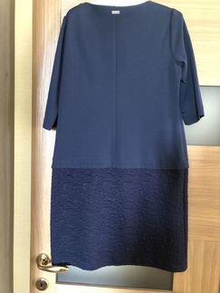 Marella платье 46-48 р, темно-синее стрейч