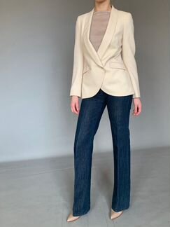 Джинсы расклешенные на пуговицах