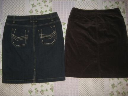 Джинсовая юбка-карандаш Германия, хлопок-стрейч