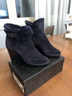 Синие замшевые ботильоны от Salvadore Ferragamo, 3