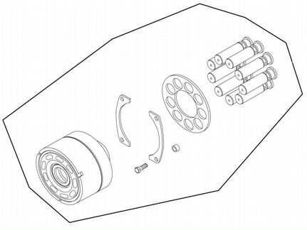 Блок цилиндров 519274 для насосов Sauer Danfoss
