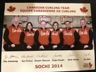 Открытка сборной Канады по керлингу