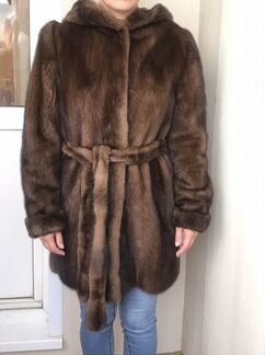 Шуба норковая с капюшоном 42-44