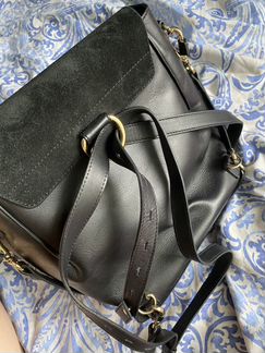 Chloe рюкзак кожаный черный faye