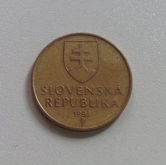 Обмен Монета 1 крона 1993 года - Словакия