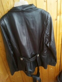 Итальянская женская кожаная куртка-пиджак