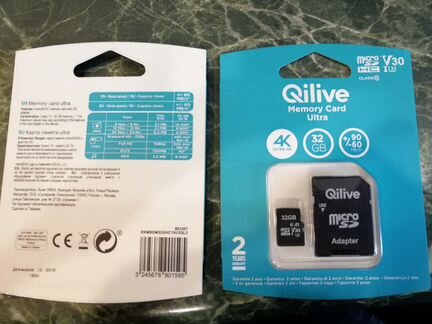 Карта памяти microSD Class 10 U3 90MB/s 32GB