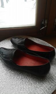 Лаковые чёрные туфли 38-38,5р clarks