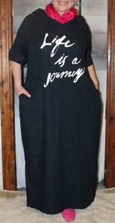 Потрясающ.платье в пол с капюшоном.р.46-50.Турция