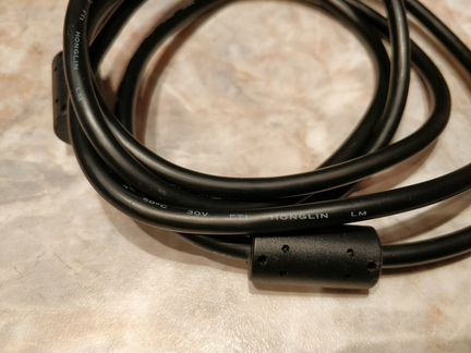 Кабель USB A-B, 1,5 м, черный