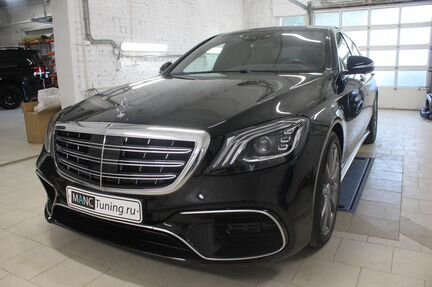 Обвес 63 AMG S Class W222 рестайлинг с порогами