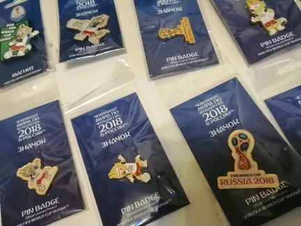 Значки чемпионата мира по футболу 2018г