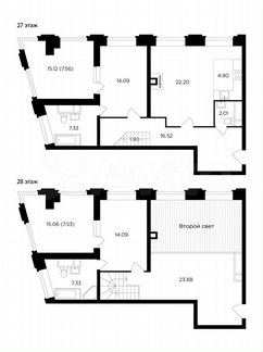 3-к квартира, 129.3 м², 27/27 эт.