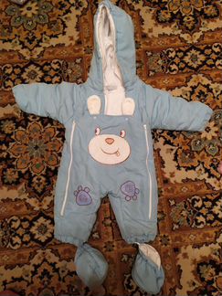 Хлопковый демисезонный комбинезон