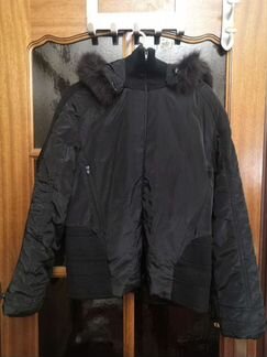 Зимняя куртка пуховик с мехом песца