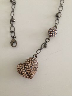 Колье Сердце со стразами сваровски