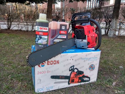 Бензопила + масло 2Т и масло для цепи