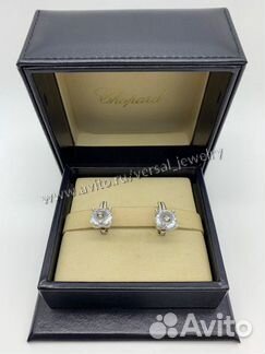 Новые Серьги chopard из белого золота с бриллианта