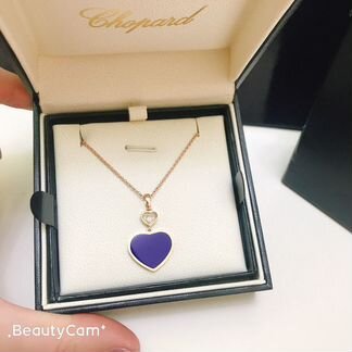 Набор серьги и цепочка Chopard из золота 750 пробы