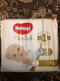 Подгузники huggies elite soft 1 84шт