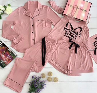 Пижама хлопок 6 в 1 Victoria’s Secret