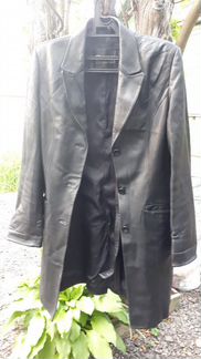 Плащ кожаный