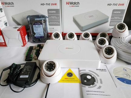 Комплекты Hiwatch на 8 камер 2мП fullhd