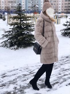 Шуба светлая норка