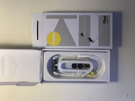 Наушники Aiaiai pipe белые, с микрофоном