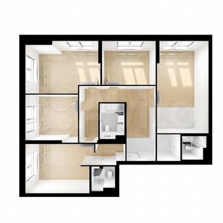 4-к квартира, 107.9 м², 9/32 эт.