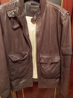 Кожаная куртка бомбер пилот