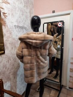 Норковая Шуба 48-50,Колотый лед,дл 80см,без дефект