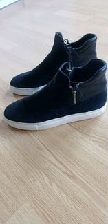 Слипоны ботинки натур.замша