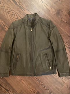 Мужская кожаная куртка massimo dutti. Оригинал